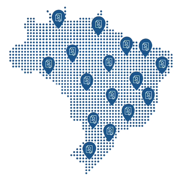 Mapa de atuação no Brasil